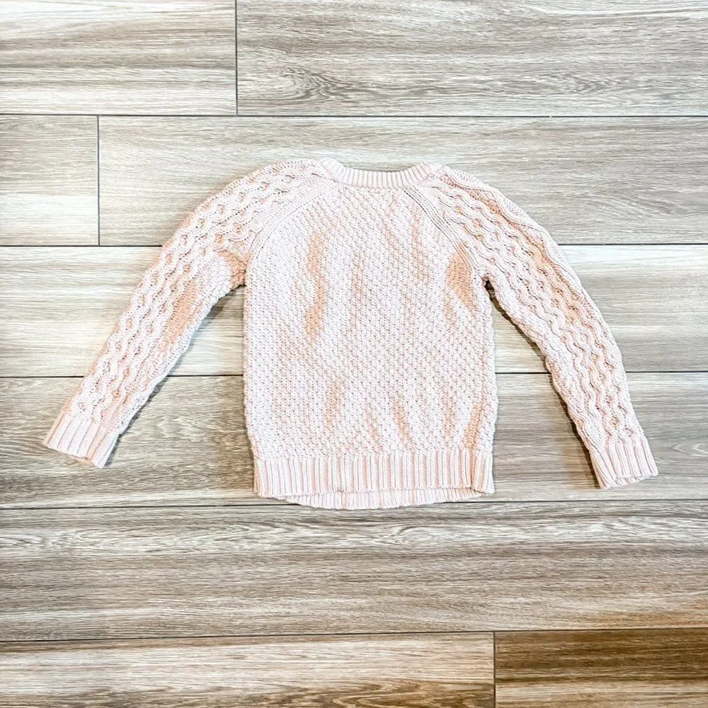 Gap Pink Cable Knit Sweater, Size 4